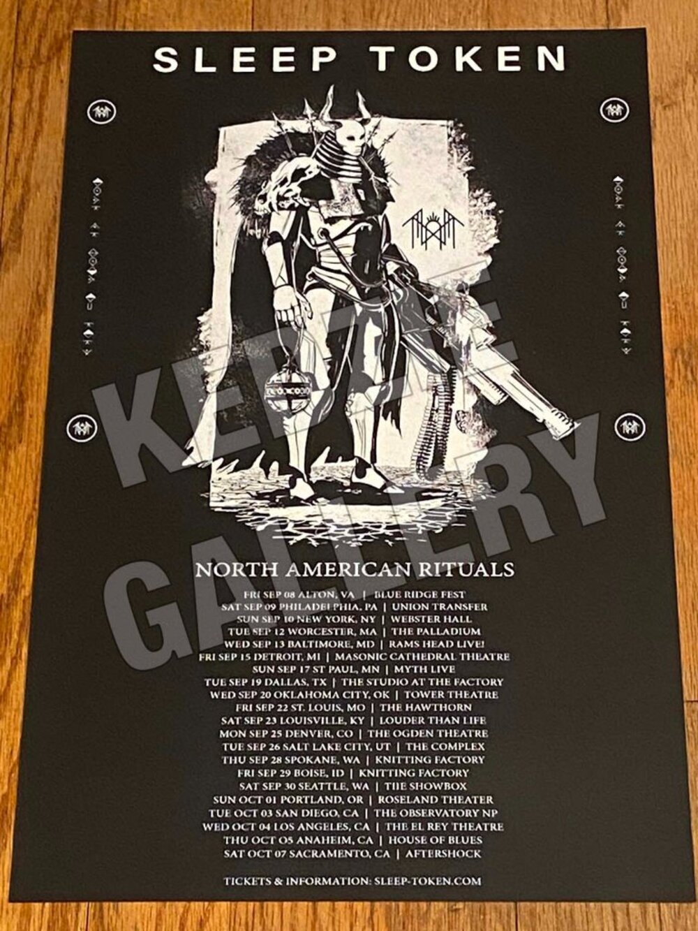 Sleep Token 2023 North American Rituals Tour Record Store Promo Poster